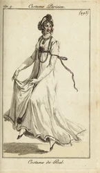 Modische Frau tanzt in einem Ballkleid