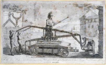 Feuerpumpe in Lyon im Jahr 1808