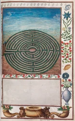 Florilegium: (Seite 15 recto) Labyrinthgarten