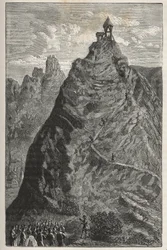 Florin Perier führt das Experiment von Torricelli auf dem Gipfel des Puy de Dôme durch, 19. September