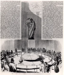 Foucaults Pendel im Pantheon in Paris, um 1852