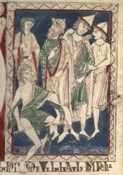 Fr.15307 f.1v Hiob kratzt seine Wunden