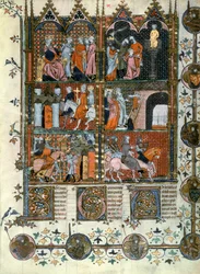 Die Kreuzzüge: Die Einnahme Jerusalems durch die Türken und das Massaker an den Christen, aus Le Roman de Godefroi de Bouillon