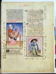 Das Rad des Schicksals und die Verräterei weltlicher Freuden, aus dem LEpitre dOthea, vom Epitre-Meister, erworben von Jean de Berry ca. 1405