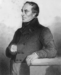 François Guizot (1787 - 1874), französischer Politiker und Historiker - Gravur in „Histoire de la vie politique et privée de Louis Philippe“