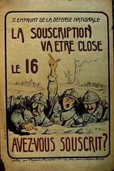 Französisches Plakat für Kriegsanleihen im Ersten Weltkrieg, 1914-18