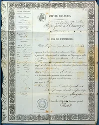Französischer Pass, aus Besançon, 20. September 1854