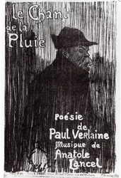 Titelblatt der Partitur Le Chant de la pluie, nach einem Gedicht von Paul Verlaine, 1844