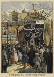 Beerdigung des französischen Tiertrainers Jean-Baptiste Pezon, Paris, 1897