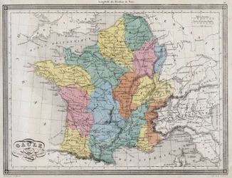 Gallien, aufgeteilt in römische Provinzen - Tafel aus dem 