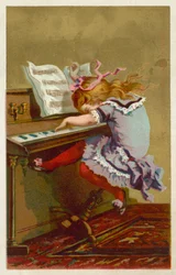 Mädchen spielt Klavier