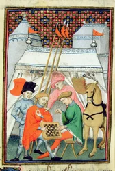 Odysseus spielt Schach, Pariser Kopie, c.1410-15