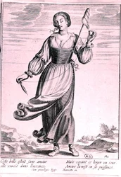 Illustration, die eine Schäferin darstellt