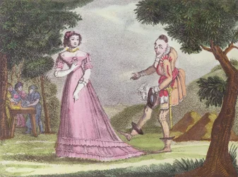 Illustration für Riquet à la Houppe, Märchen von Charles Perrault, ca. 1820-30