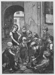 Illustration für Der Totschläger, ein realistischer Roman von Emile Zola (Gravur)