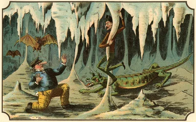 Illustration des Buches "Reise zum Mond vor 1900" von A. de Ville-d