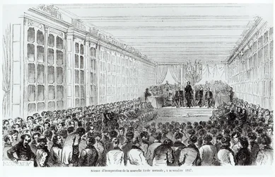 Einweihung der Ecole Normale Superieure in Paris, aus Les Tableaux de Paris von Texier, 1852