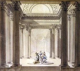 Innenansicht des Tempels der Tugend, ca. 1770