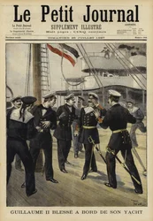 Kaiser Wilhelm II. von Deutschland verletzt auf seiner Yacht, 1897