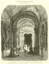 Die St.-Antonius-Kapelle aus Salz in den Minen von Wieliczka (Gravur)