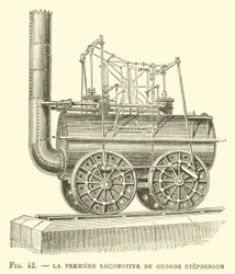 Die erste Lokomotive von George Stephenson