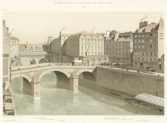 Die Petit-Pont und der Platz der Petit-Pont, 1830