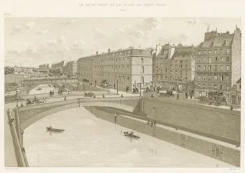 Die Petit-Pont und der Platz der Petit-Pont, 1880