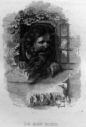 Le bon dieu Chanson de Beranger in „Oeuvres complètes“ (1834) von Pierre Jean de Beranger (1780-1857), französischer Dichter und Liedermacher