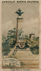 Léon Gambetta, Redner und Staatsmann, 1838-1882, errichtet am Place du Carrousel