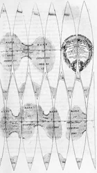 Die Meere der Venus und die Aufteilung ihrer Spindeln, untersucht von Bianchini im Jahr 1727 - in „Die Länder des Himmels“ von Camille Flammarion, ed. Marpon & Flammarion, Paris