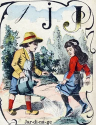 Buchstabe J: Gartenarbeit