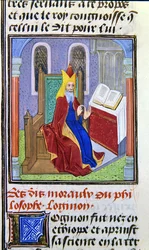 Lomnon, aus Histoire des Philosophes, spätes 15. Jahrhundert