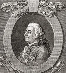 Louis-Élisabeth de la Vergne, comte de Tressan, 1705-1783. Französischer Soldat, Arzt, Wissenschaftler, Mediävist und Schriftsteller. Aus Les Heures Libres, veröffentlicht 1908.