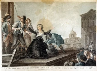 Madame Anne Elisabeth, Schwester von König Ludwig XVI. (1764-1793), Guillotine