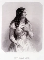 Madame Roland (oder Roland de la Platière, Jeanne Marie oder Monon Philipon), französische Politikerin (1754-1793) - Gravur
