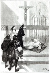 Madame de Sazilles wird in Anwesenheit von Herzog Gaston d