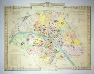 Karte von Paris im Jahr 1789, 1887