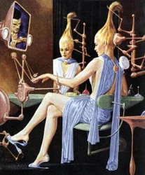 Miladys Boudoir, futuristische Illustration