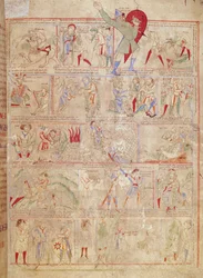 Ms. 1215, Bd. 3, fol. 13r: Szenen aus dem Leben Davids, aus der Bibel des Étienne Harding