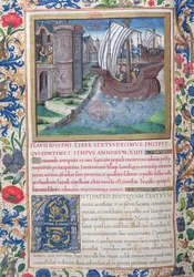 Ms. 1581 f. 326v Illustration aus Buch XVI (Von der Fertigstellung des Tempels durch Herodes bis zum Tod von Alexander und Aristobulus), Kapitel 1 der Antiquitates Judaicae von Flavius Josephus