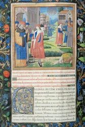 Ms. 1581 f. 349v Illustration aus Buch XVIII (Von der Verbannung des Archelaus bis zur Abreise der Juden aus Babylon), Kapitel 1 der Antiquitates Judaicae von Flavius Josephus
