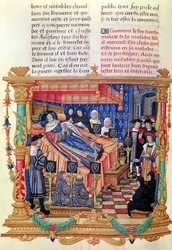 Ms 18 fol.208v Der Tod von Ludwig XI, aus den Memoires de Philippe de Commines, 1489-98