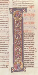 Ms 2 fol.175 t.2 Das Evangelium des Heiligen Markus, aus der Bibel des Klosters Saint-Andre aux-Bois
