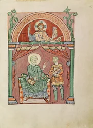 Ms. 72 fol. 97 Heiliger Augustinus im Streitgespräch mit Felicianus