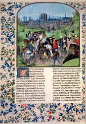 Einzug des jungen Louis II. von Anjou in Paris, aus Froissarts Chronik