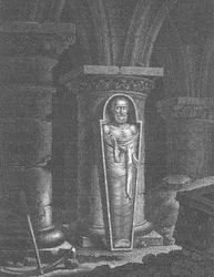 Mumie von Heinrich IV., König von Frankreich, exhumiert von den Revolutionären, in der Basilika Saint-Denis, 14.-25. Oktober 1793
