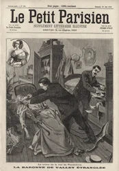 Mord an der alten Baronne de Valley in ihrem Haus in der Rue de Penthievre, Paris