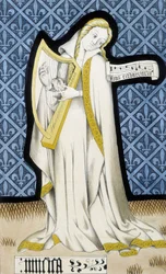 Musik (Buntglasfenster aus dem Mittelalter) - in „Histoire de la peinture sur verre“ von Ferdinand de Lasteyrie, Paris