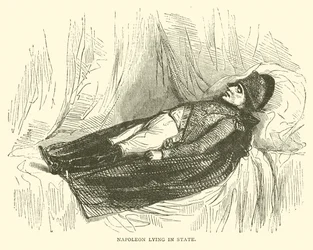 Napoleon aufgebahrt (Gravur)
