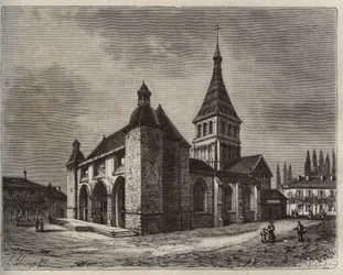 Notre Dame de Wassy - Haute-Marne in der Region Champagne-Ardenne - Gravur in „La France illustrée: Geographie, Geschichte, statistische Verwaltung“ von V.-A. Malt-Brown. 1884